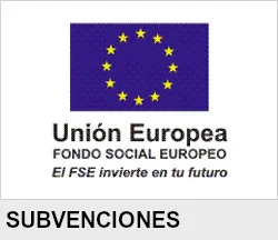 Banner Unión Europea. Fondo Social Europeo. El FSE invierte en tu futuro. Subvenciones