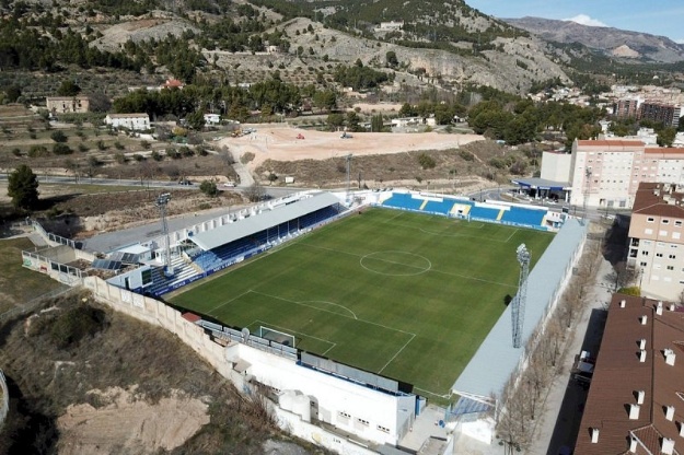 Vista general aèria del camp de futbol d'El Collao