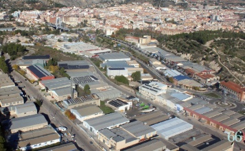 Foto aèria d'un dels polígons industrials d'Alcoi