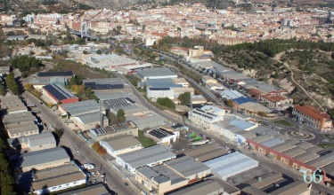 Foto aérea de uno de los polígonos industriales de Alcoy