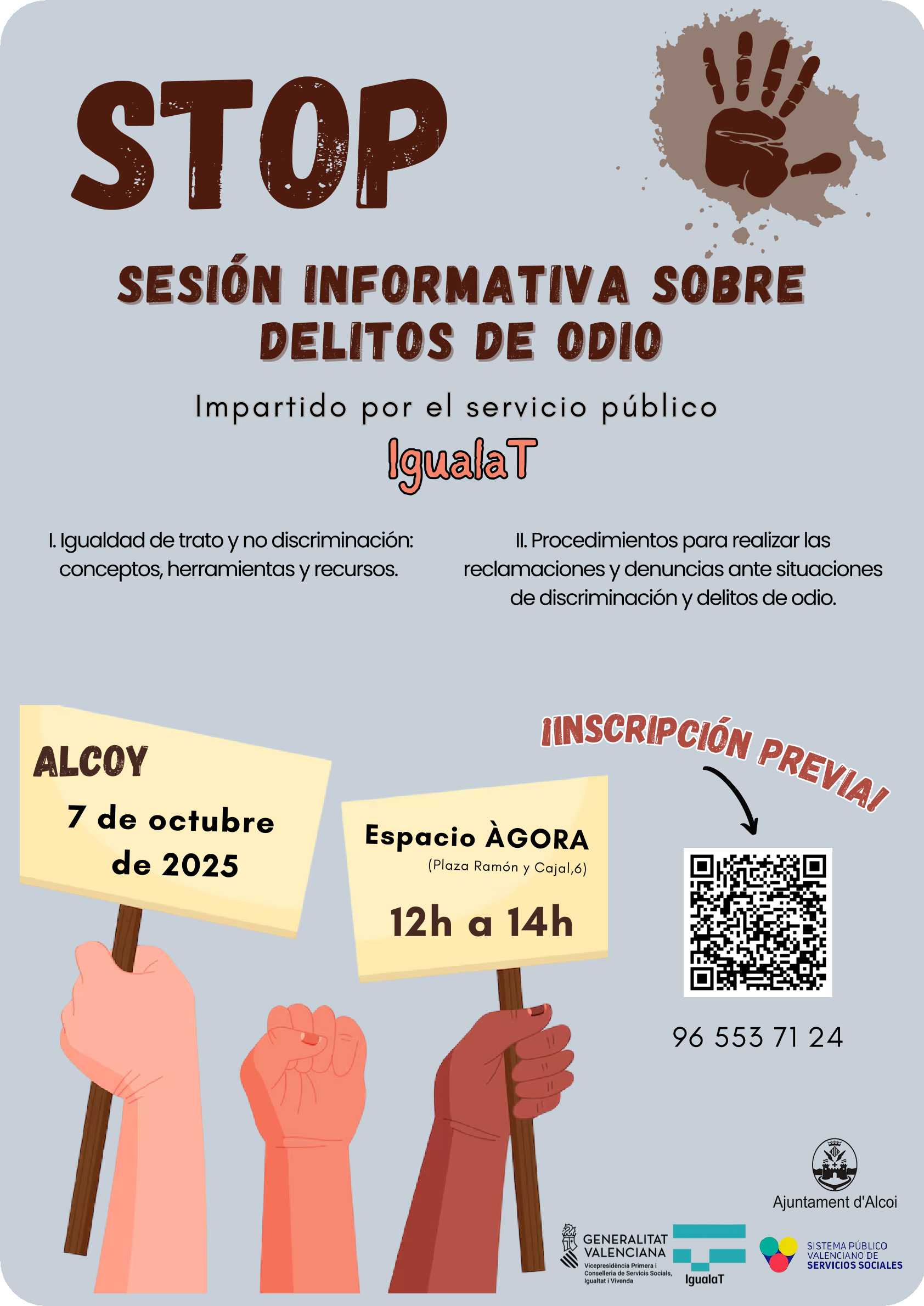 Cartel sesión informativa sobre delitos de odio