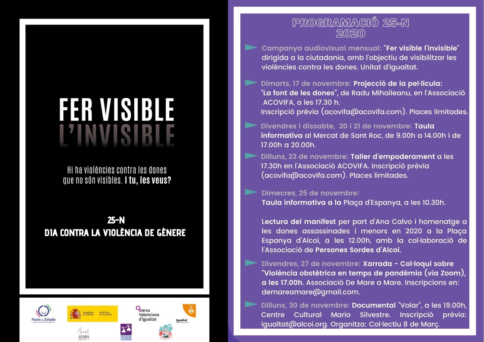 Fer visible l'invisible, 25-N Dia contra la violència de gènere