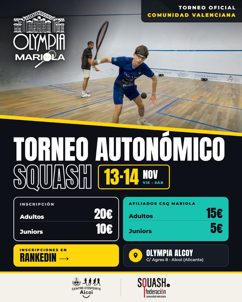 Cartell Torneig Autonòmic Squash