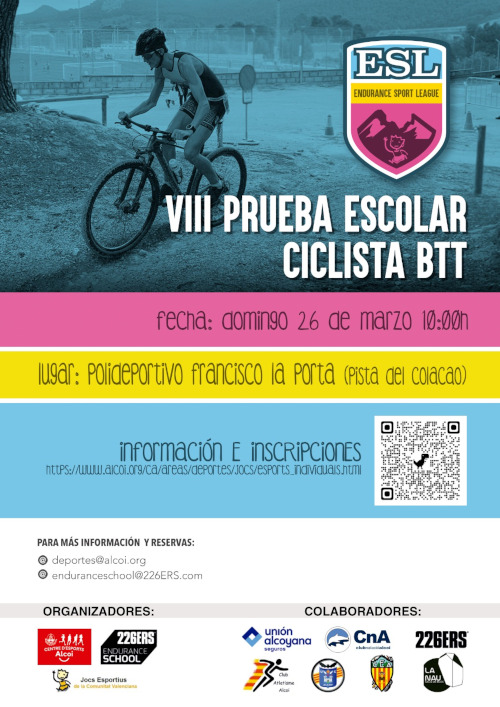 Cartel VIII Prueba Escolar Ciclista BTT