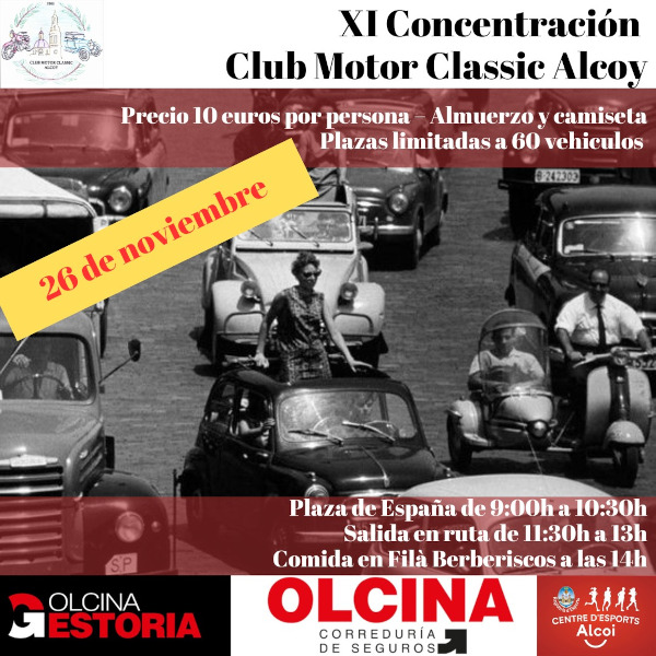 Cartell XI Concentració Club Motor Classic Alcoy