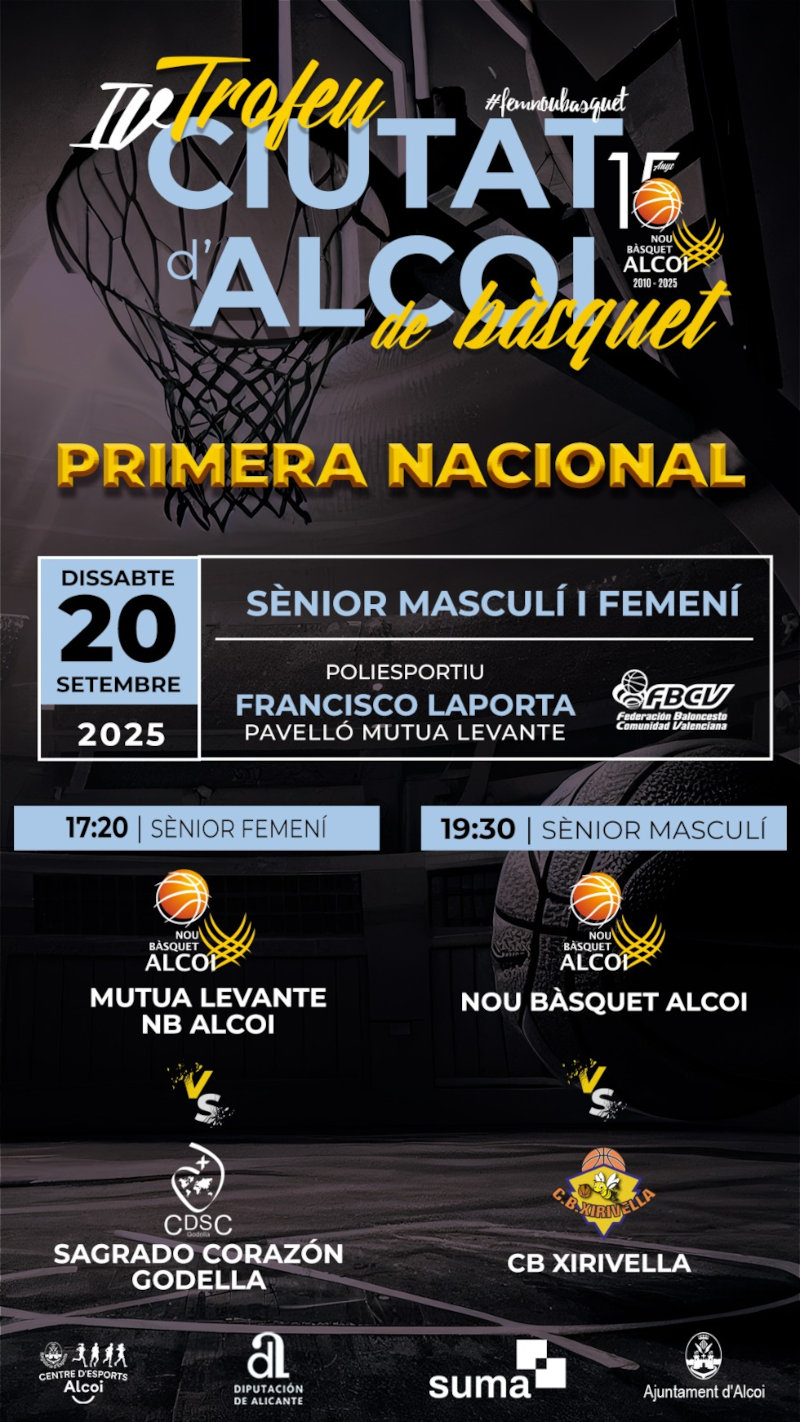 Cartel IV Trofeo Ciudad de Alcoy Baloncesto