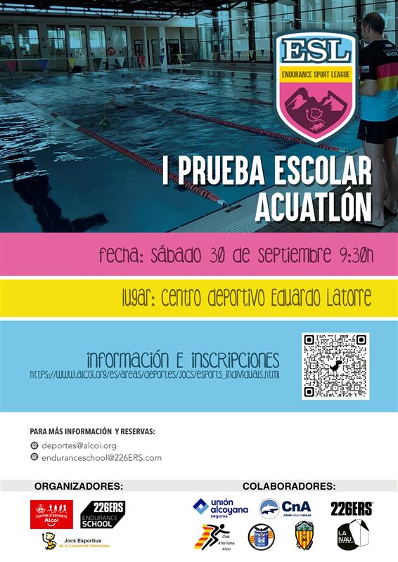 Cartell I Prova Escolar Acuatlón