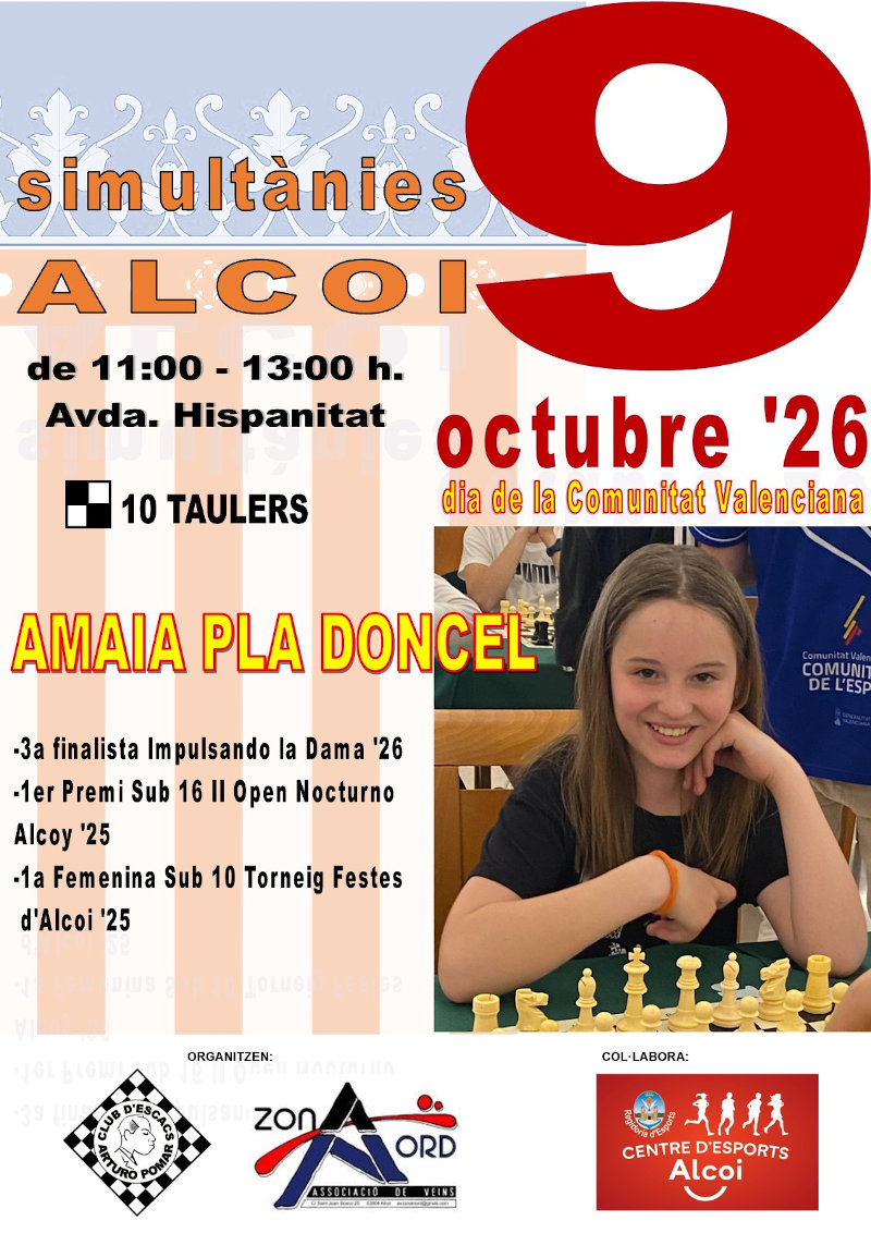 Cartell Partides Simultànies 9 d'octubre