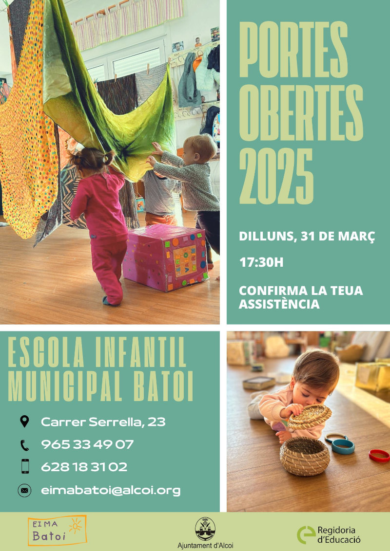 Cartell portes obertes escola infantil Batoi 2025