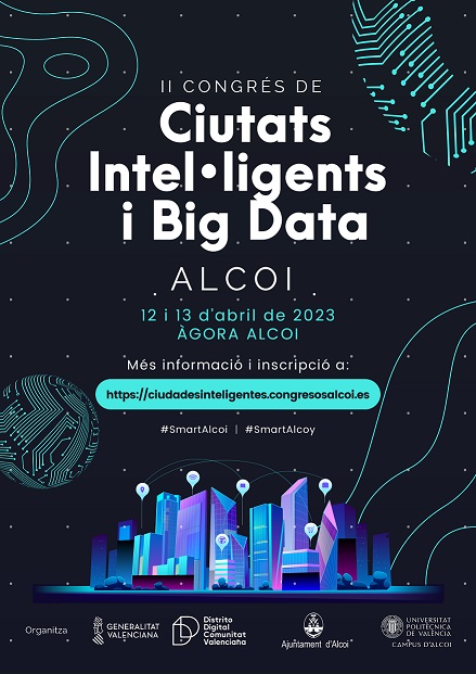 Cartel del Congreso Ciudades Inteligentes y Big Data Alcoy 2023