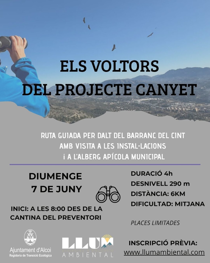 Cartell visita guiada voltors explicació detallada en la notícia