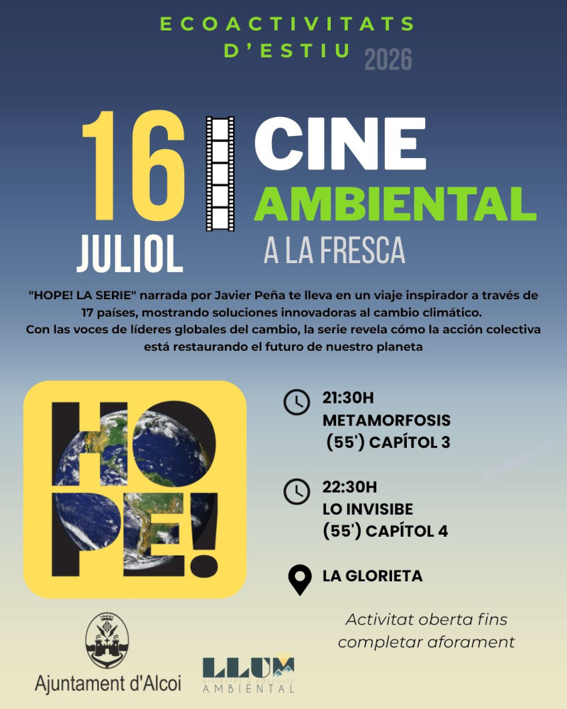 Cartell cine ambiental 16 de juliol explicació detallada en notícia