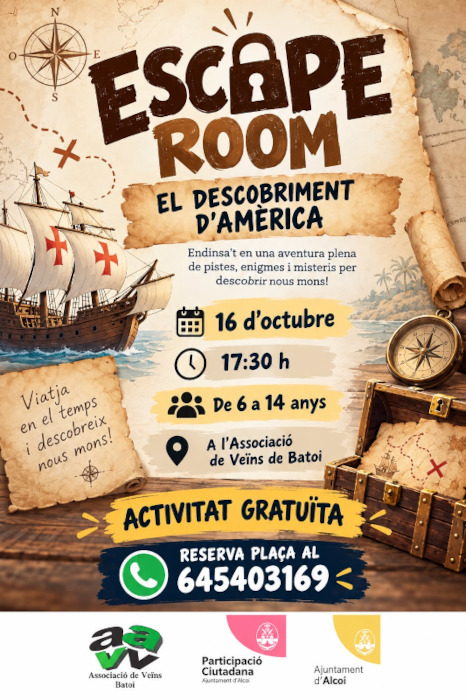 Cartell Escaperoom_El descobriment d'Amèrica