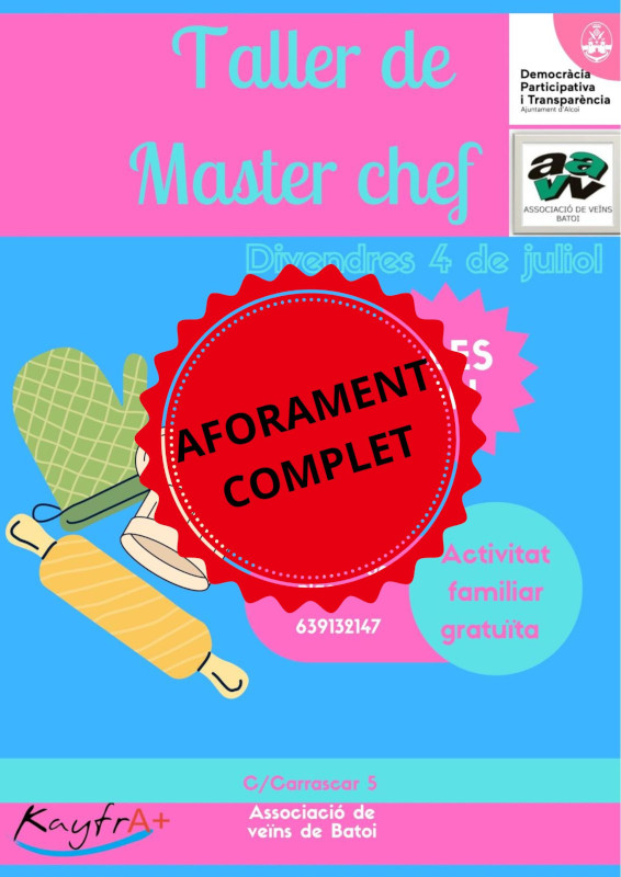 Cartell taller Masterchef COMPLET
