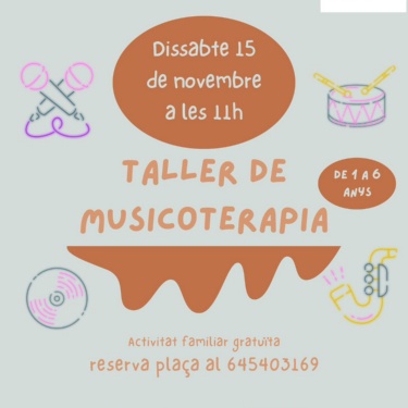 Cartel taller Musicoterapia