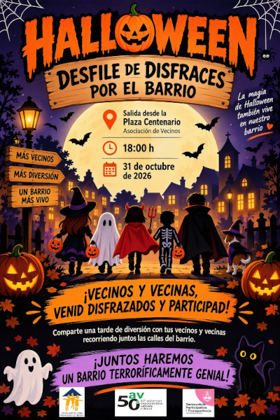 Cartell celebració Halloween AV Santa Rosa
