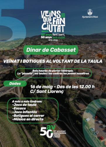 Cartell Dinar Cabasset 50 aniversari AV