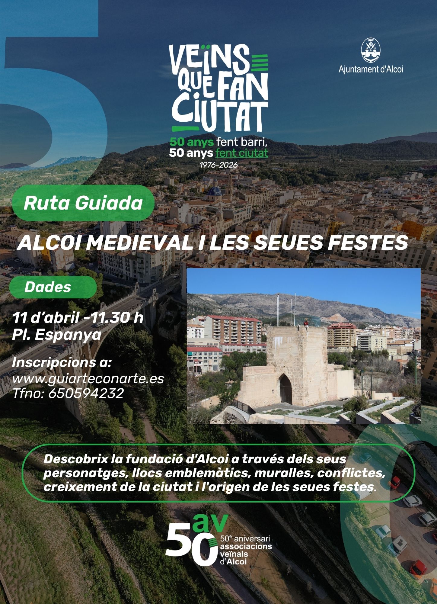 Cartell ruta guiada Alcoi Medieval 11.04.26