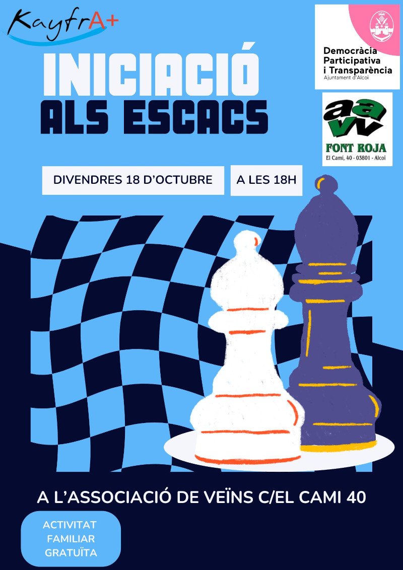 Cartell Taller d'iniciació als escacs