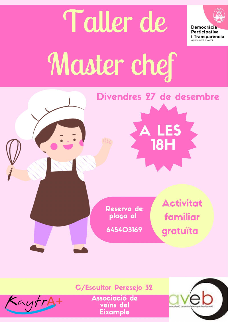 Cartell Taller de Master Chef