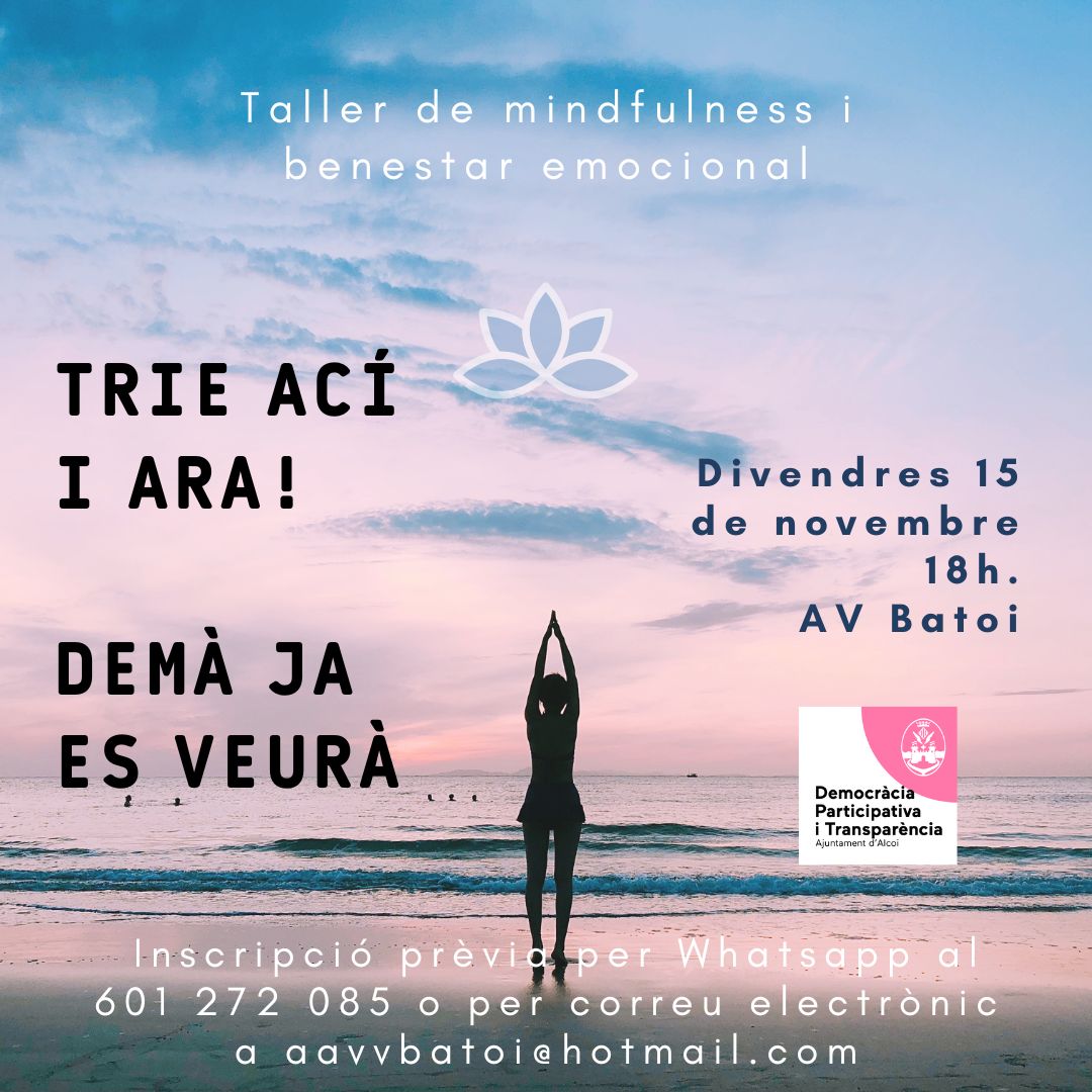 Cartell Taller de mindfulness i benestar emocional