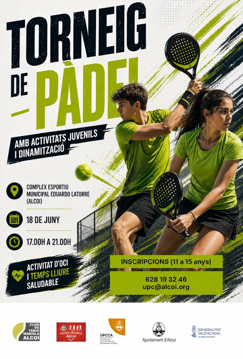 Cartell inscripció del torneig pàdel