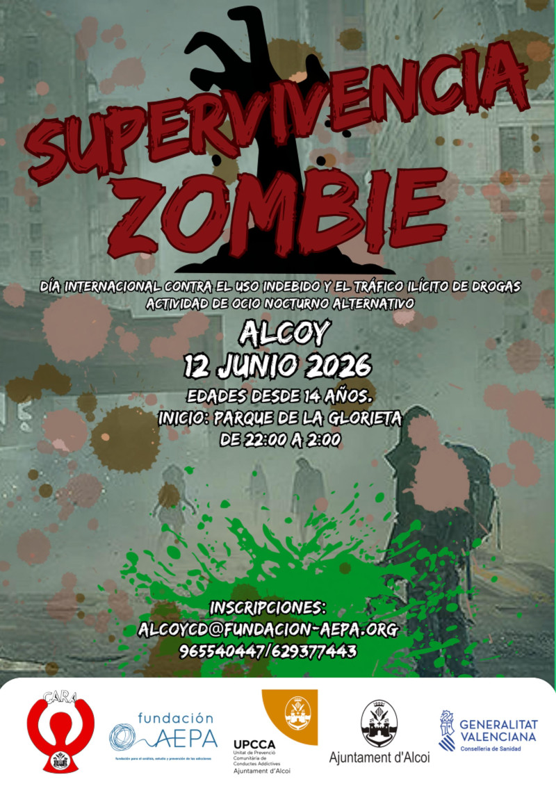 Cartel Supervivencia zombie