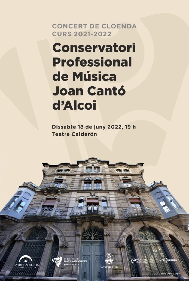 Cartel Concierto de clausura curso 2021-2022 Conservatorio Profesional de Música