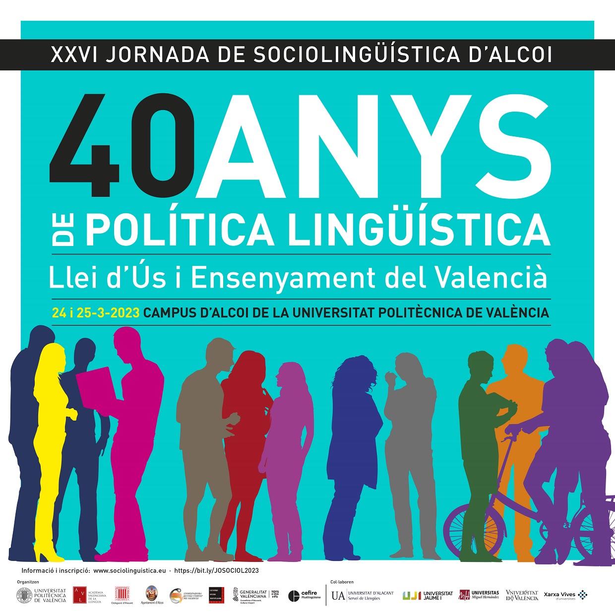 Cartell de la XXVI Jornada de Sociolingüística d'Alcoi 2023