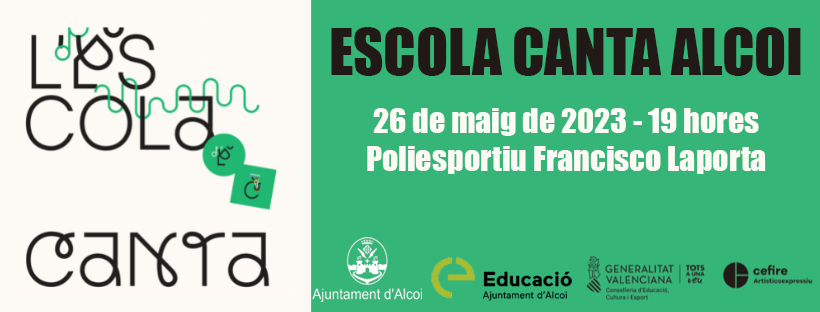 Cartell d'Escola Canta amb la informació que està explicada en el text de la notícia