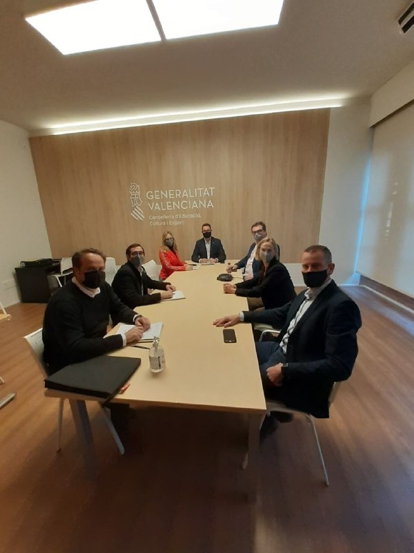 Foto de la Reunió Conselleria, Andreu Sempere i Ajuntament del mes de febrer