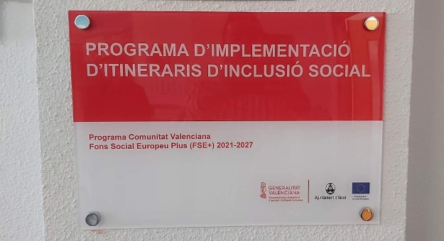 Placa sobre el Programa de Inserción Social