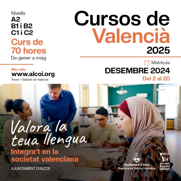 Cartell Cursos de valencià 2025