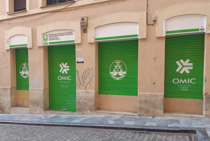 Façana de l'Oficina Municipal d'Informació al Consumidor (OMIC)