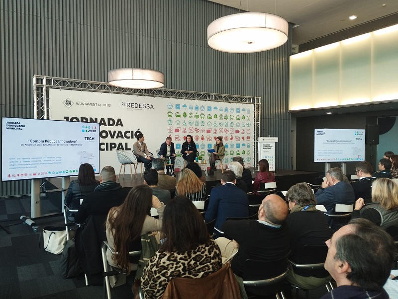 El técnico de Innovación, Joan Gisbert, en las jornadas de innovación municipal de Reus