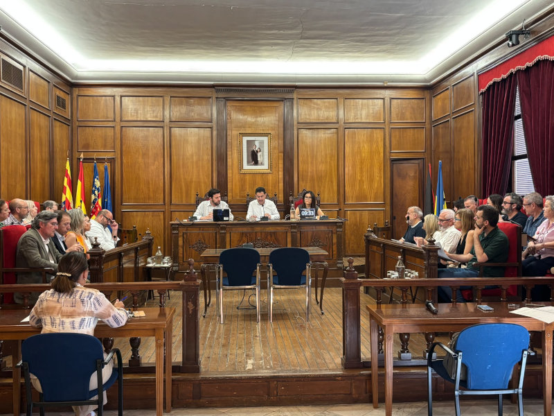 Corporació reunida el 3 de juliol en el Saló de Plens