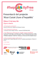 Cartell presentació projecte 'alcoi ciutat Lliure d'hepatitis'