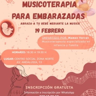 Cartel Musicoterapia para embarazadas