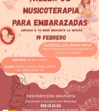 Cartel Musicoterapia para embarazadas