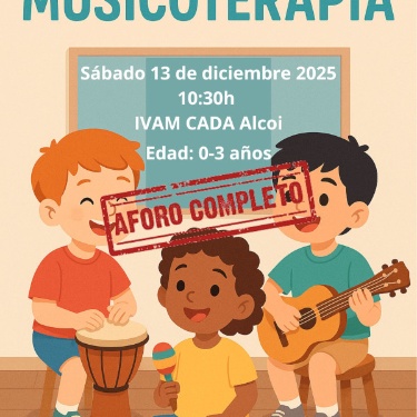 Cartel Musicoterapia 0-3 años