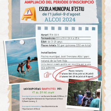 Cartell ampliació escola estiu