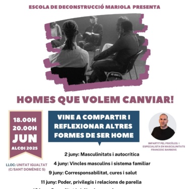 Cartell Escola deconstrucció Mariola Homes que volem canviar