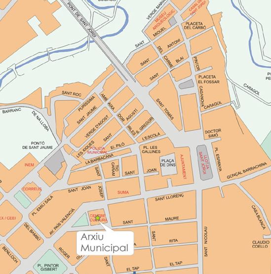 Mapa localització Arxiu Municipal