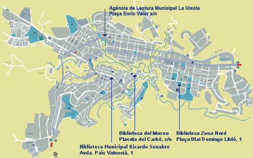 Plano situación bibliotecas municipales