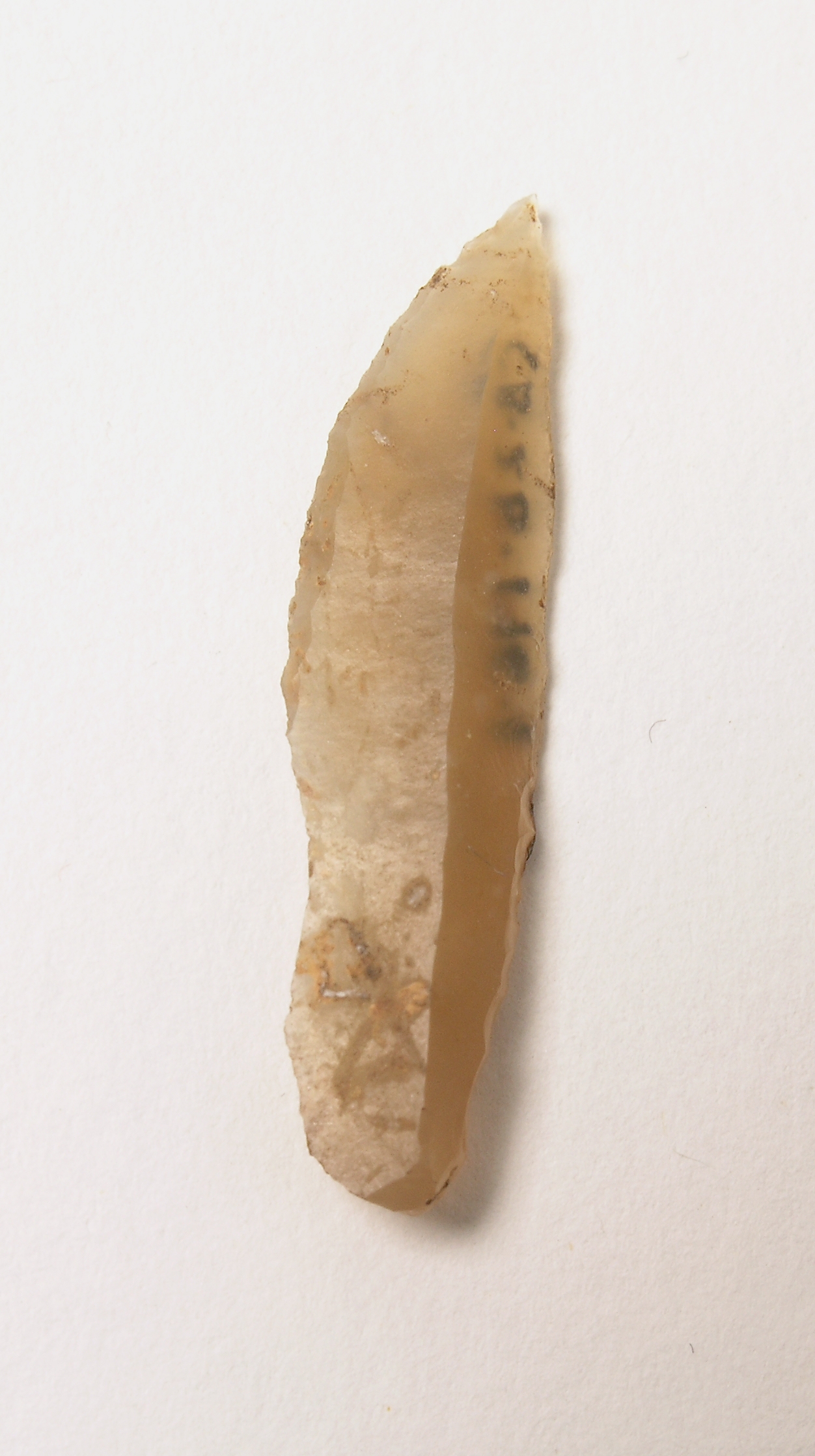 Laminita sobre hoja de sílex. Gravetiense