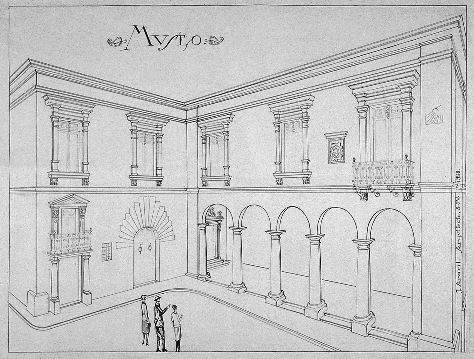Boceto del arquitecto J. Aracil Aznar (1928)