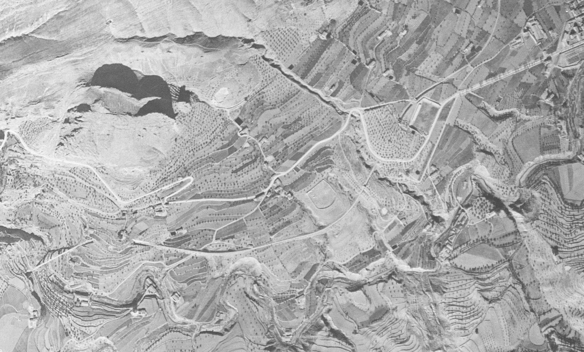 Vista aèria del àrea de la zona de Batoi.1945