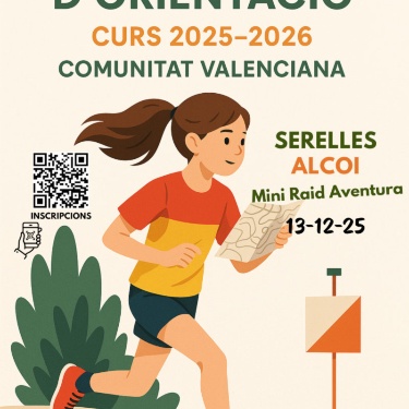 Cartel Liga escolar de orientación curso 2025-26
