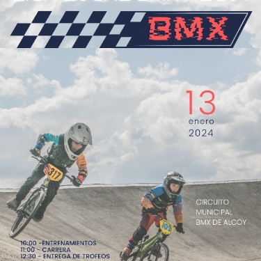 Cartel Liga local BMX Alcoy 13 de enero