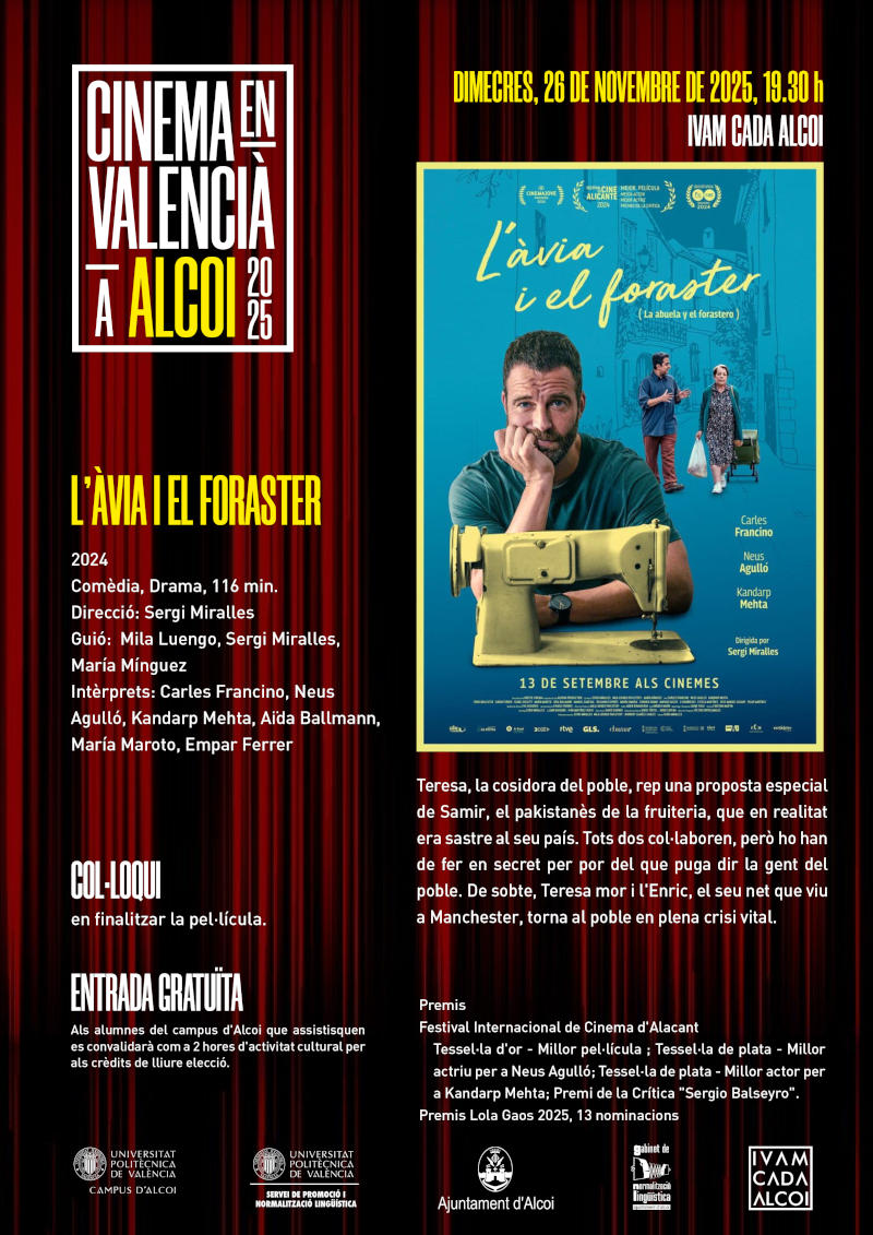 Cartell Cinema en Valencia a ALCOI 2025 Avia i el foraster